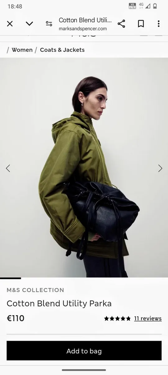 New Marks and Spencer Khaki Rain Jacket - Image 1