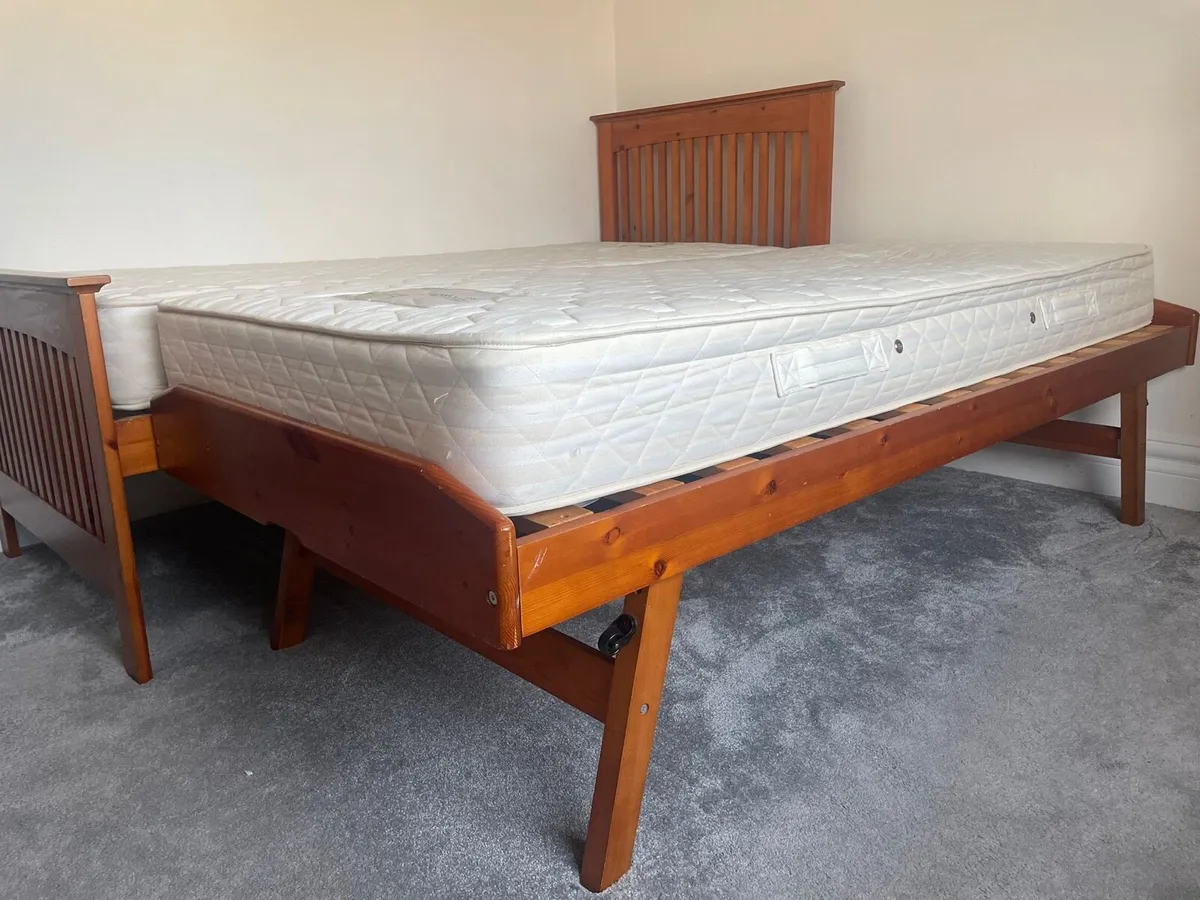 Single Wooden Bed with Pull Out Underbed - Image 3