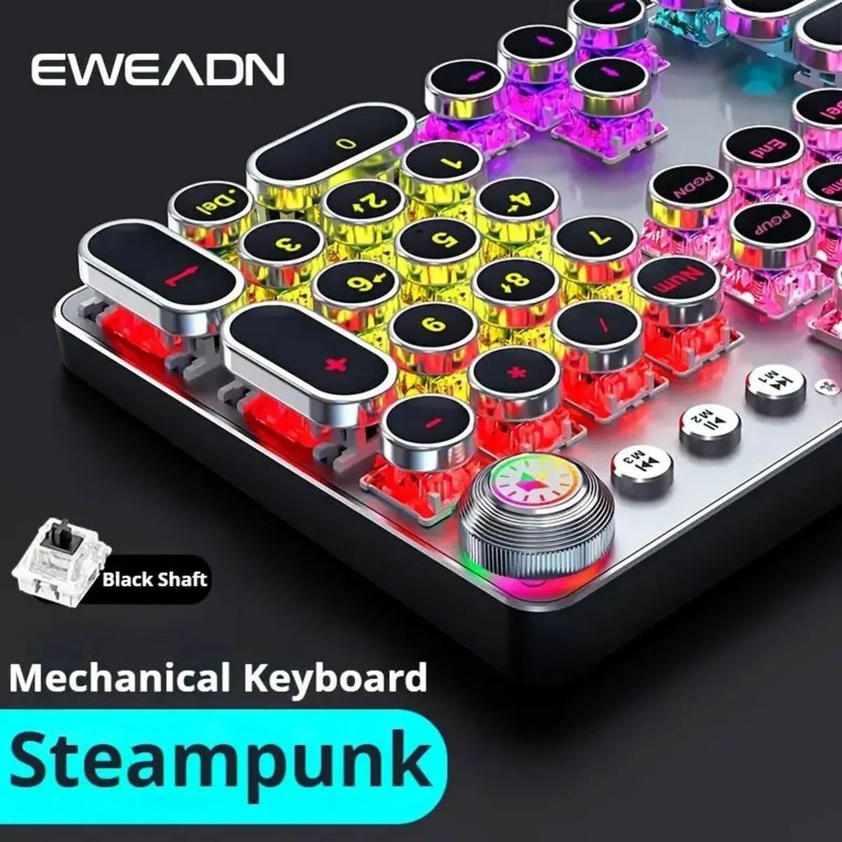 EWEADN Punk Typewriter Mechanical Gaming Keyboard - Image 2