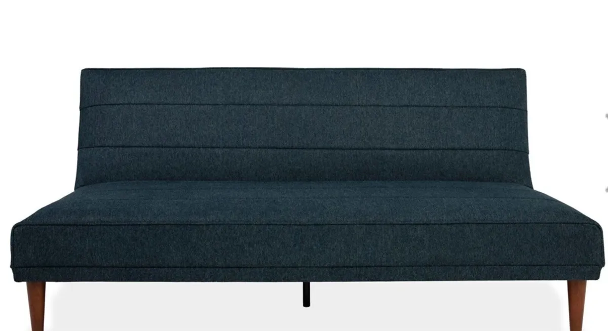 3 Seater Sofa Bed - Navy Fabric - Image 2