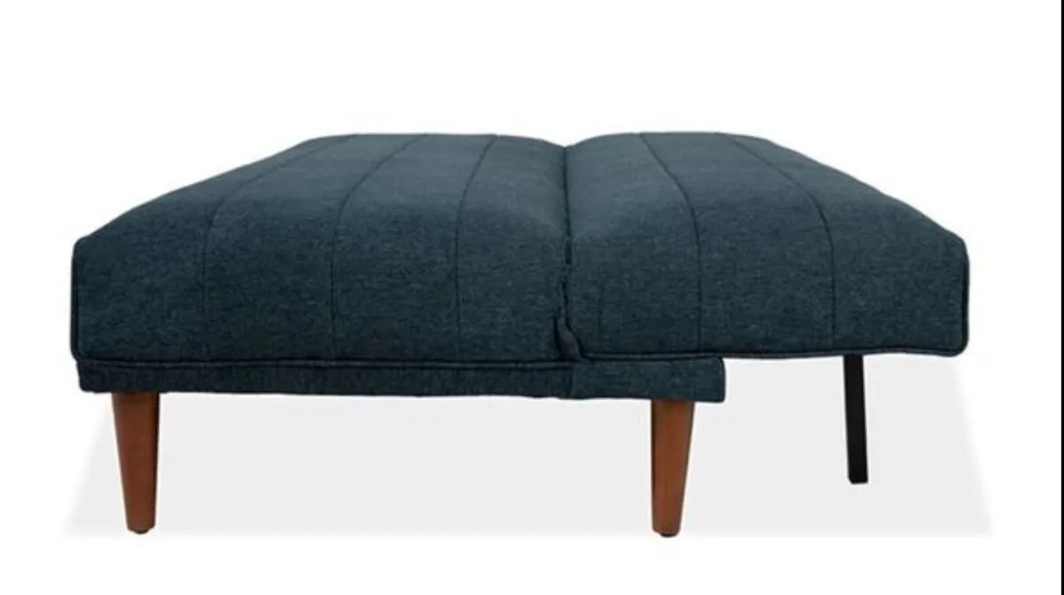 3 Seater Sofa Bed - Navy Fabric - Image 3