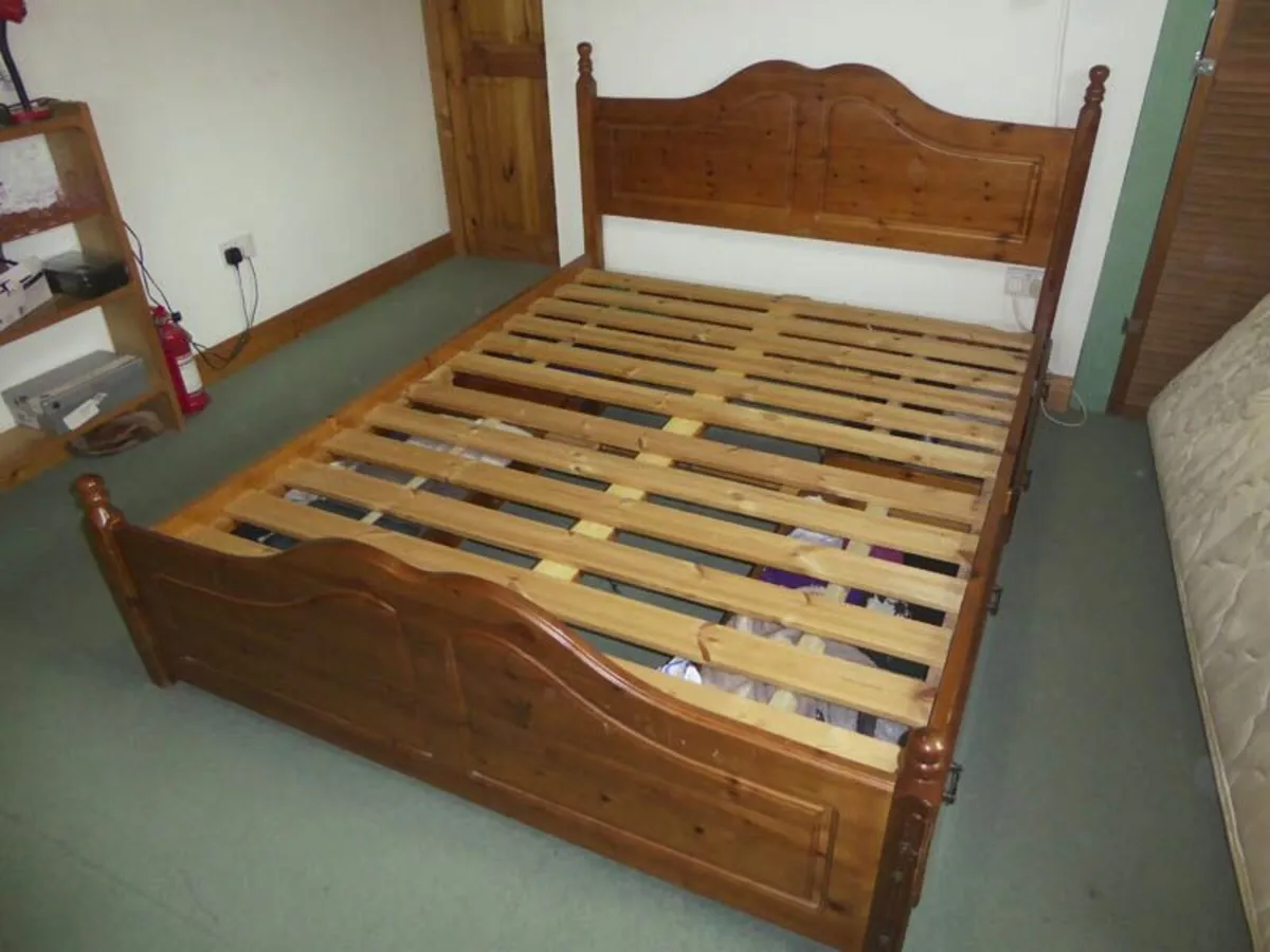 King Size Bed - Solid Pine - Image 2