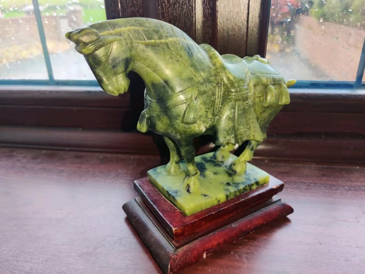 WAR STALLION, 8"Tall Heavy War Horse SoapStone ! - Image 1