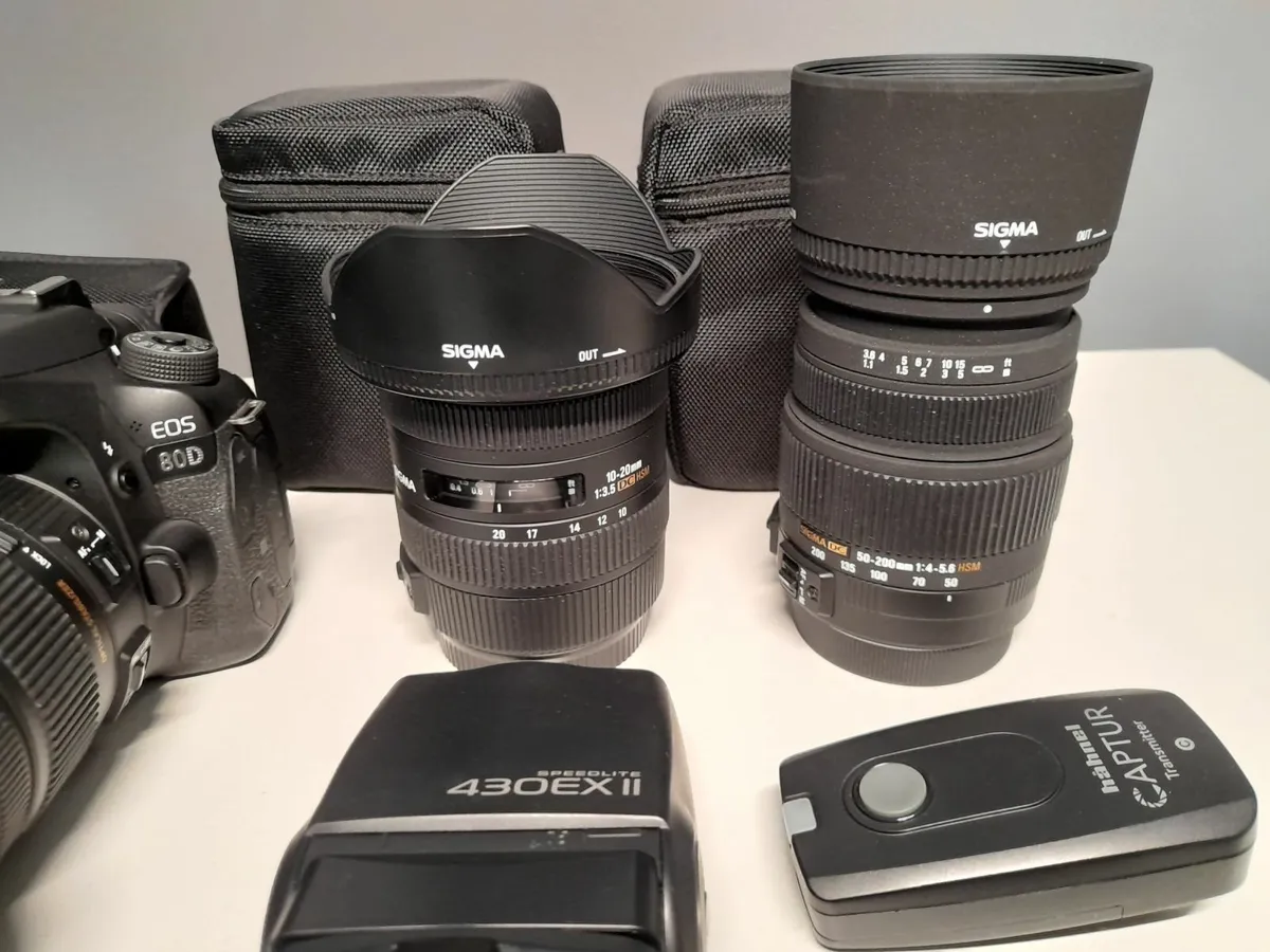 Canon 80D + 3x Sigma Lens + Control (Camera Set) - Image 3