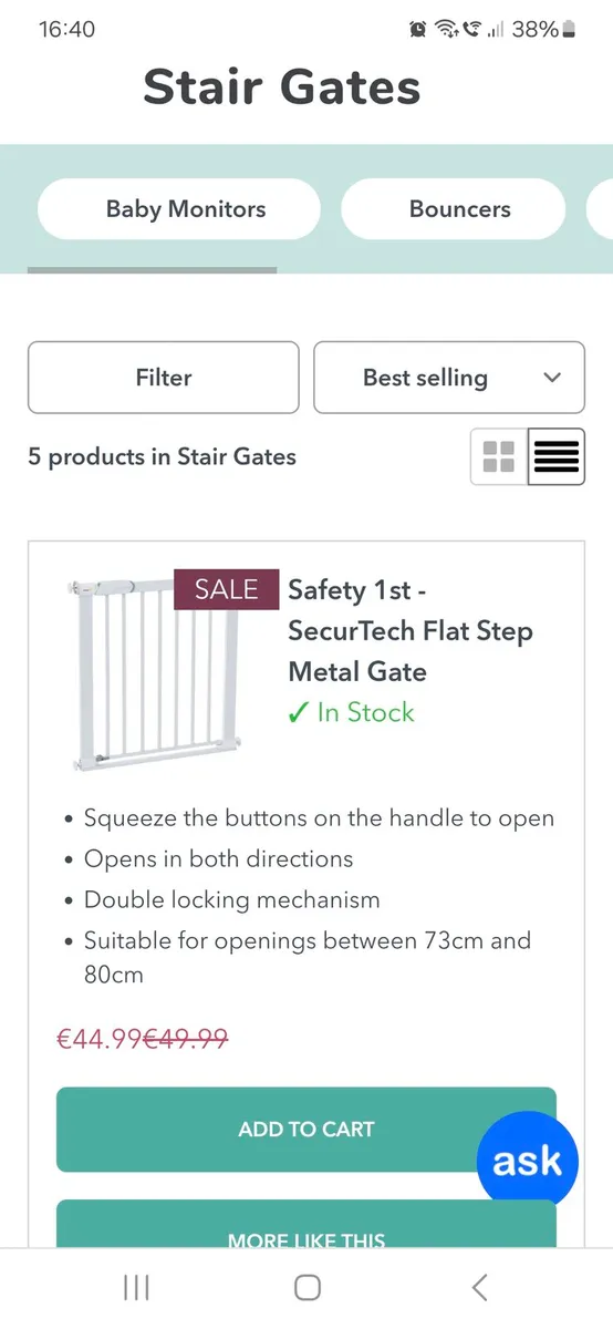 Baby stair gate - Image 1