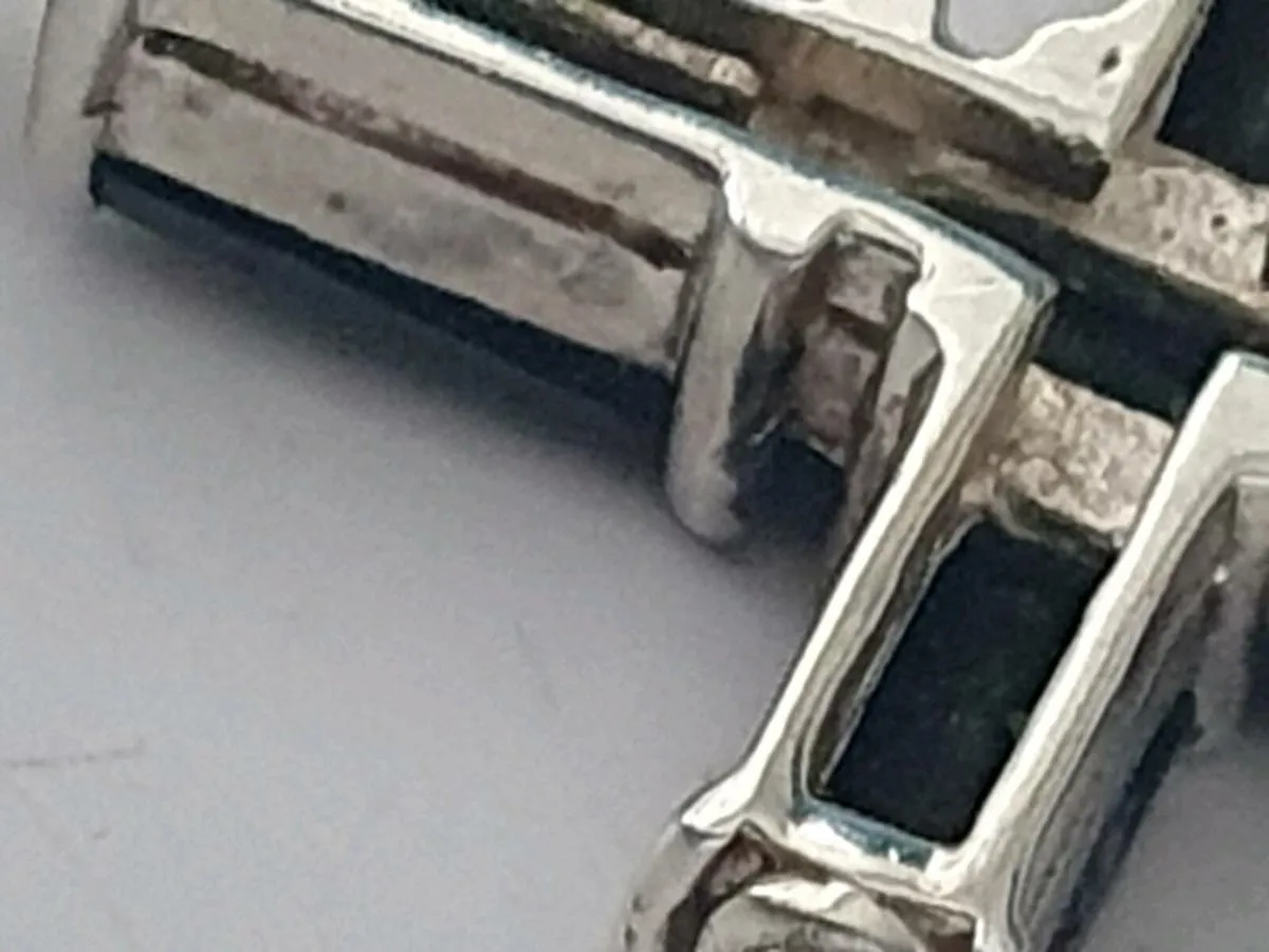 Silver & Black Crystal Cross Pendant - Image 4