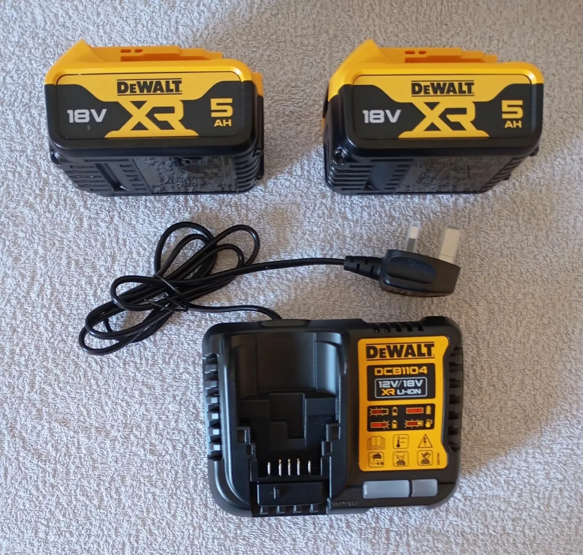DeWalt Batteries & Charger (New) - Image 1