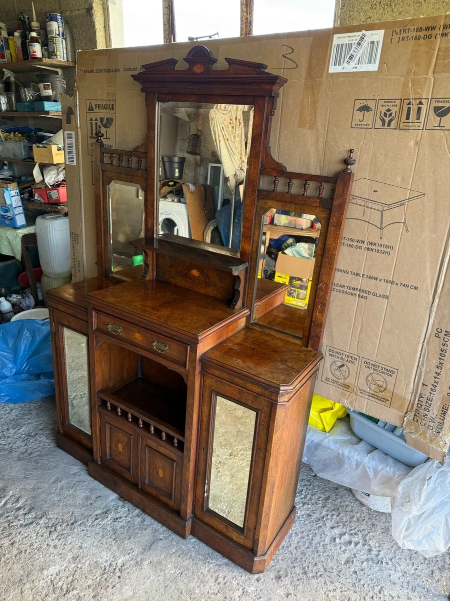 Antique Hall Stand with Mirror - Image 2