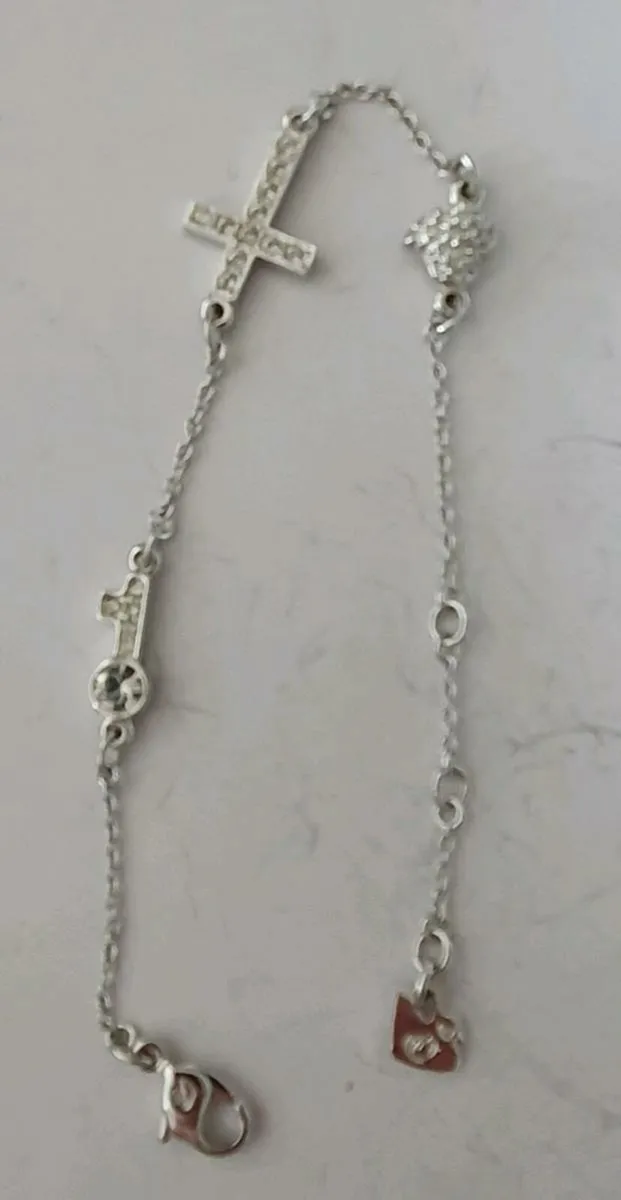 Swarovski Heart, Cross & Key Bracelet - Image 1