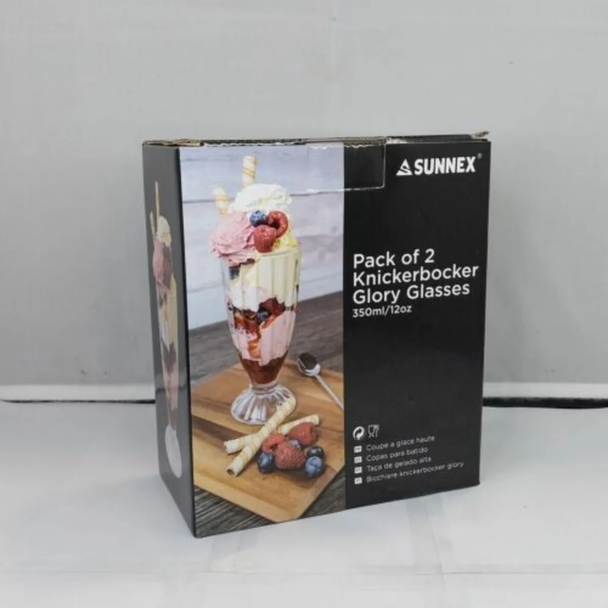 4 New Icecrem Glasses (2 x set of 2) - Unopened - Image 1