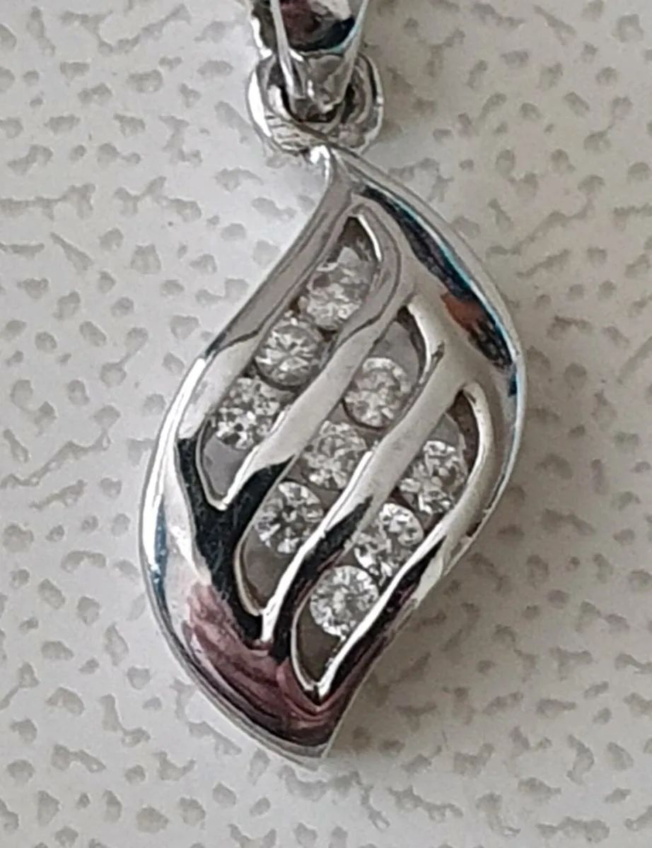 Silver & Crystal Necklace & Earrings Set - Image 2
