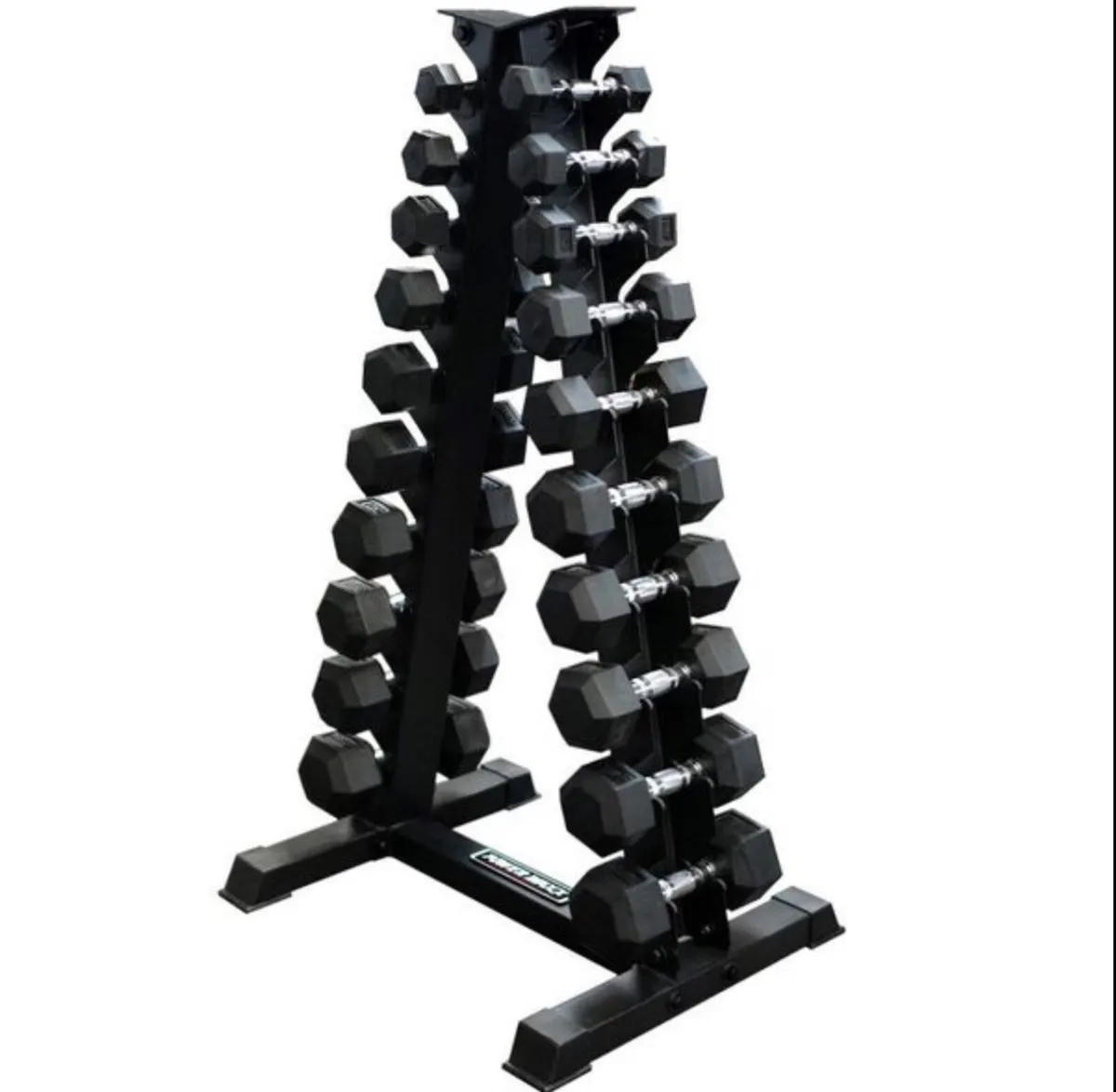 Hex Dumbbells 1kg - 10kg 10 pairs + storage rack
