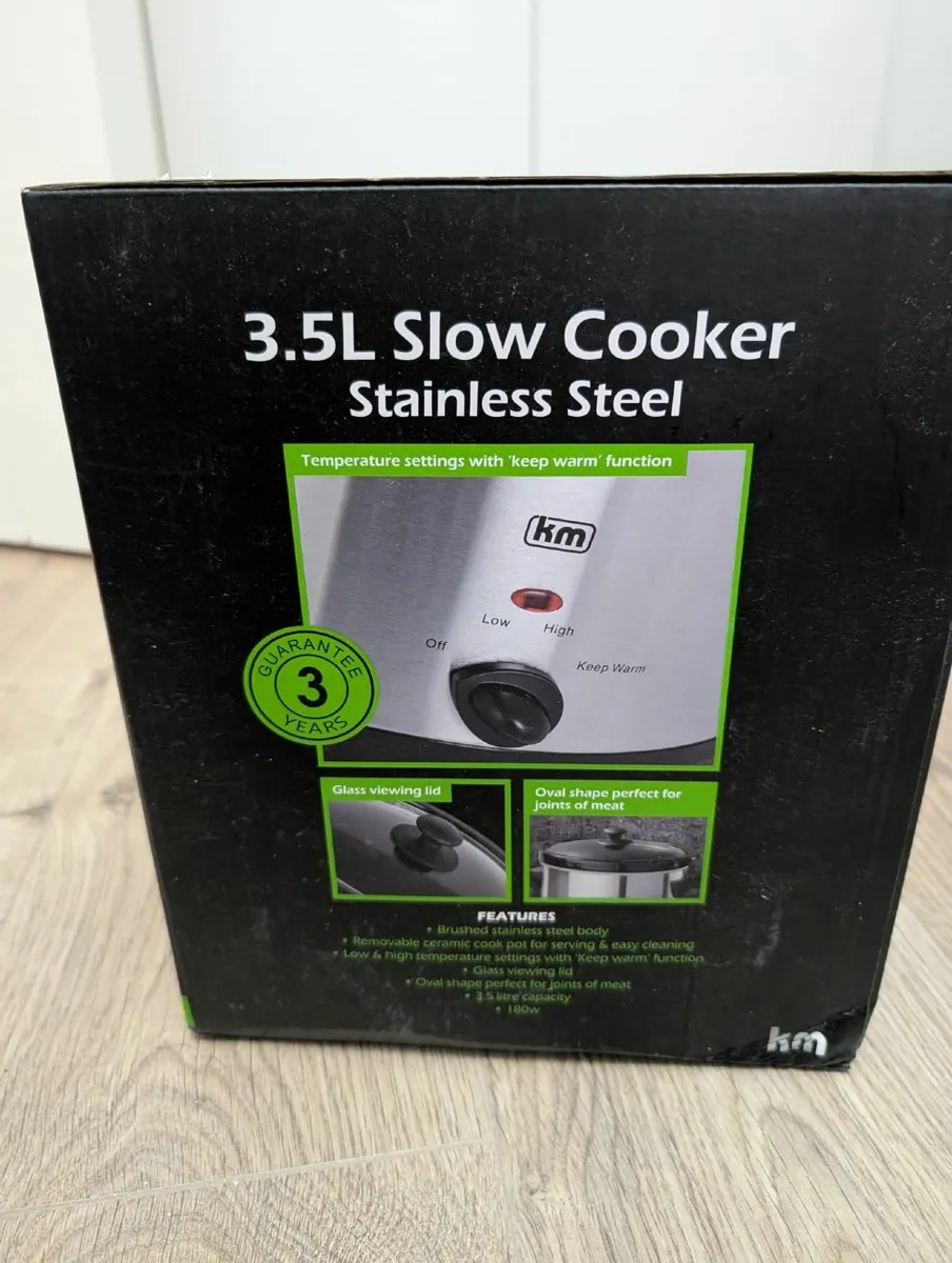 New Kitchemaster 3.5L Stainless Steel SlowCooker - Image 2