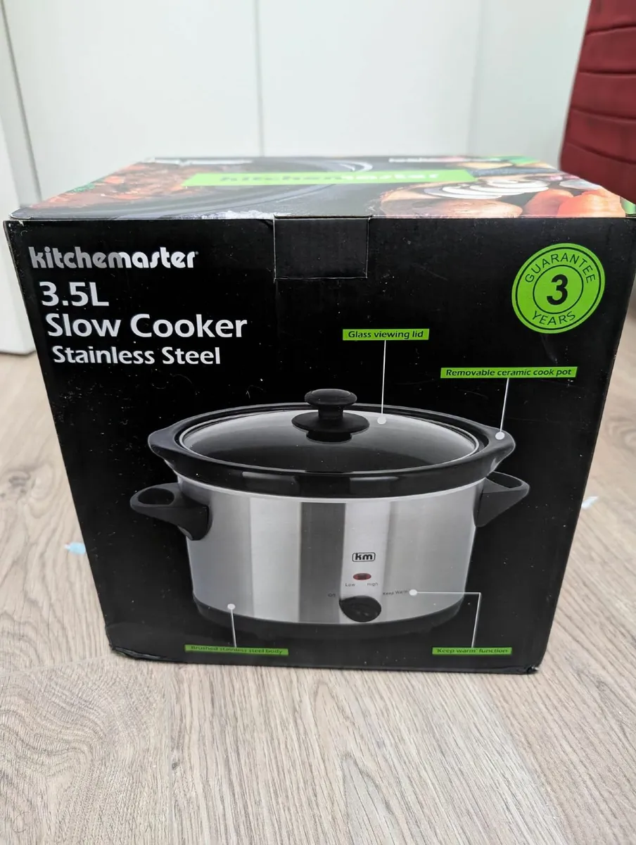 New Kitchemaster 3.5L Stainless Steel SlowCooker - Image 1