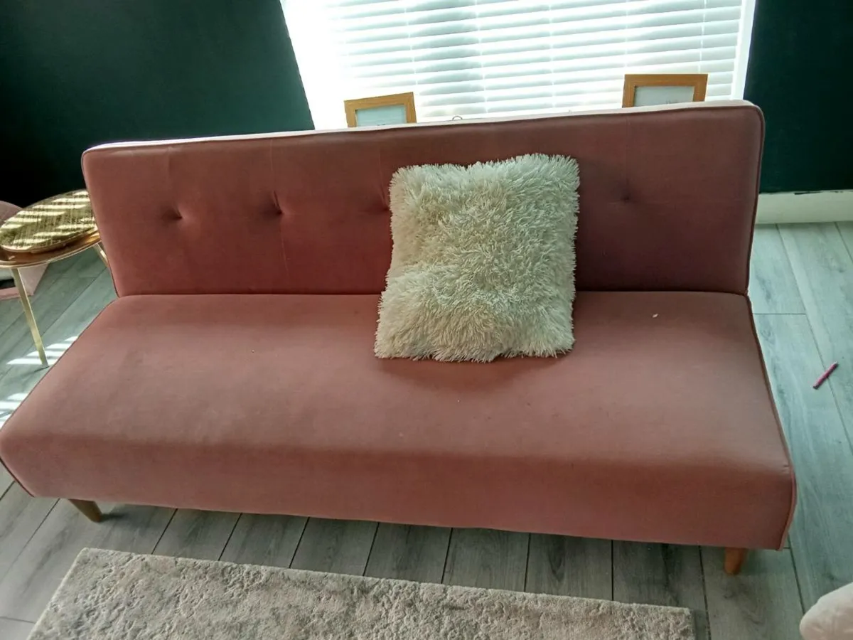 Pink sofa bed