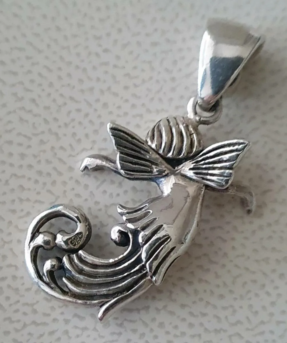 Handcrafted Silver Water Fairy Pendant - Image 2