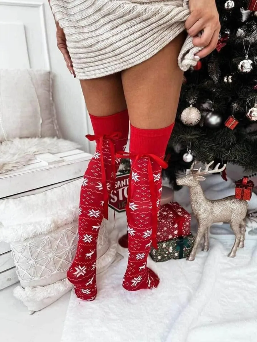 Christmas Socks Knee-high - Image 1