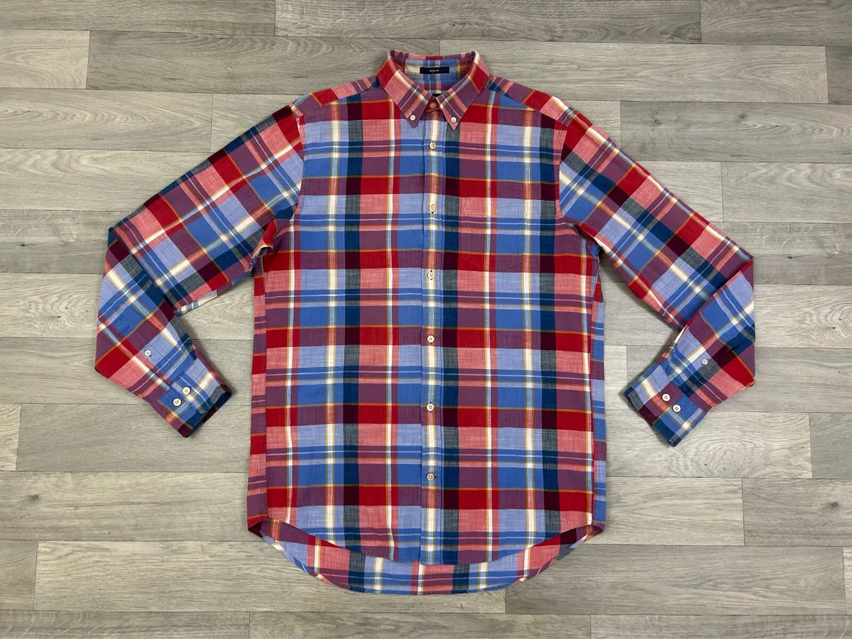 Gant Button Down Check Shirt Mens Medium - Image 1