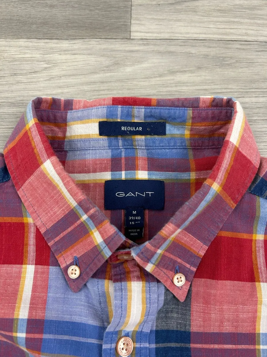 Gant Button Down Check Shirt Mens Medium - Image 4