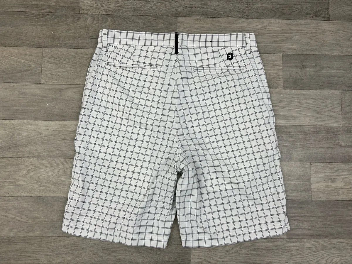FootJoy FJ Golf Check Shorts Mens Medium W34 - Image 4