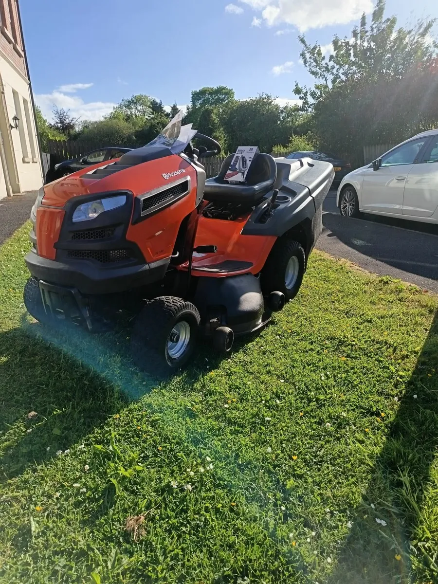 Husqvarna petrol ride on lawnmower - Image 1