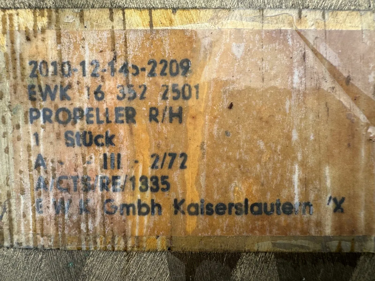 Vintage Military Bronze Propeller – EWK GmbH – 21” - Image 4