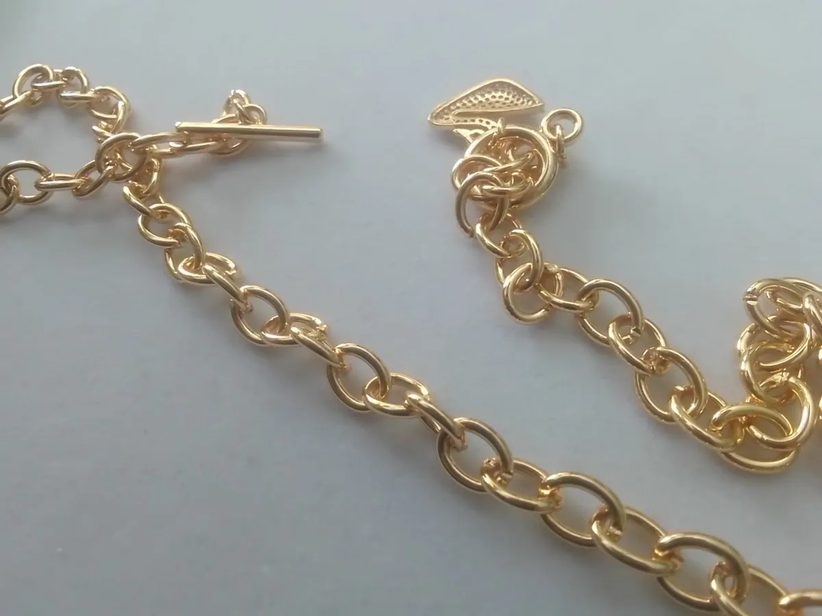 GOLD PLATED SWAROVSKI SWAN CHUNKY CHAIN NEW - Image 2