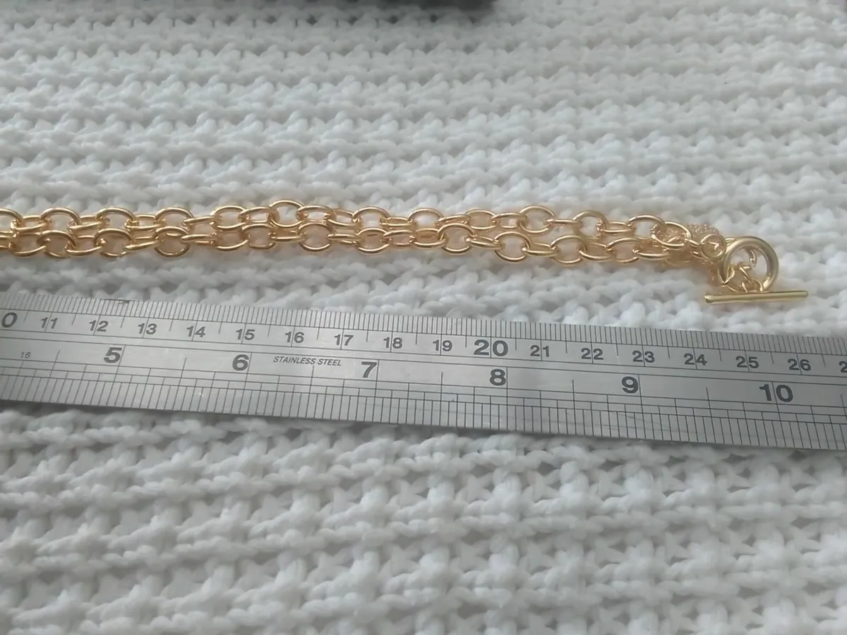 GOLD PLATED SWAROVSKI SWAN CHUNKY CHAIN NEW - Image 4
