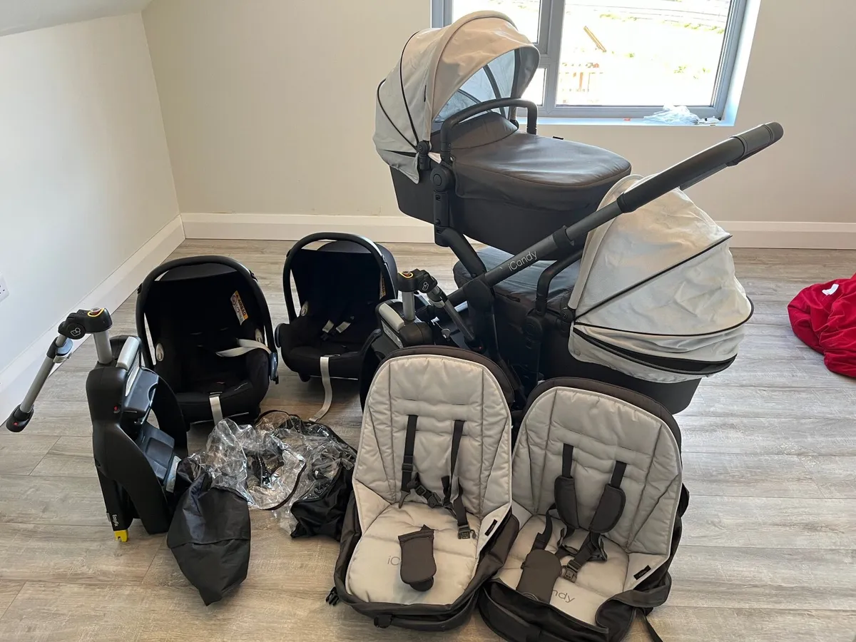 Icandy orange twin travel system - Image 1