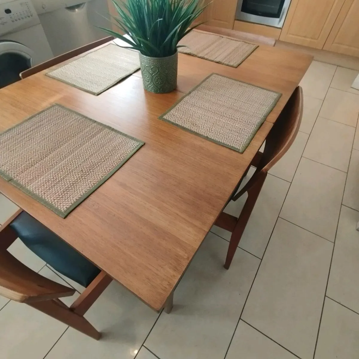 Mid century dining table and chairs - Image 1