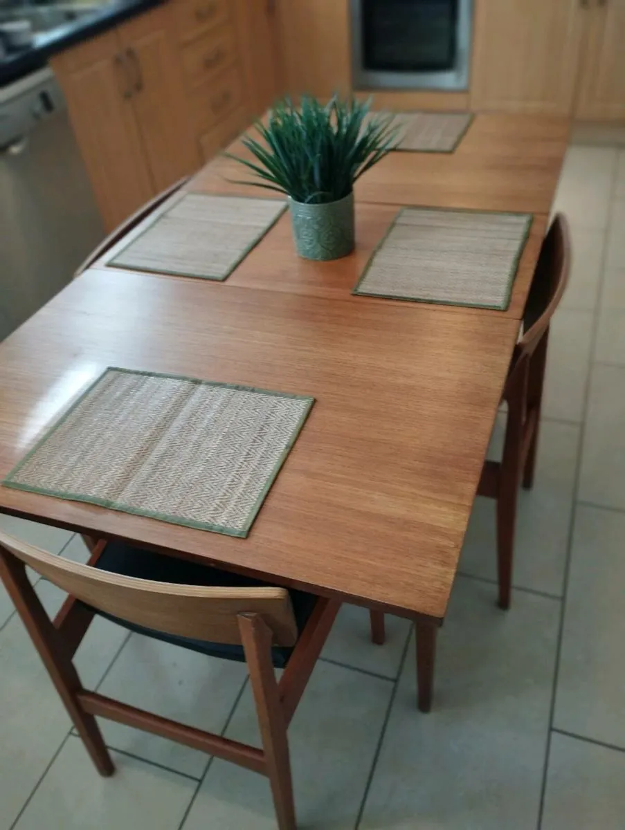 Mid century dining table and chairs - Image 2