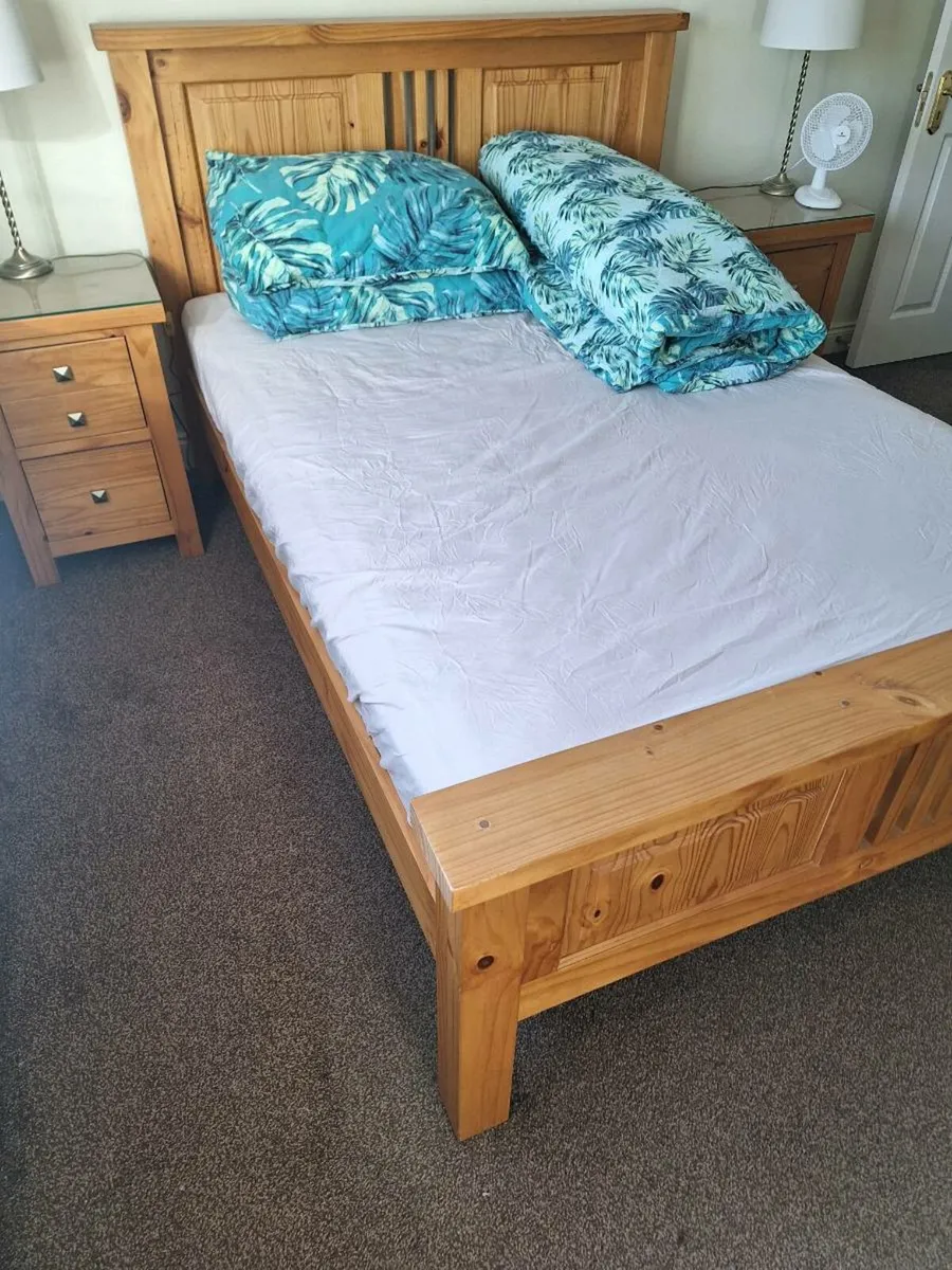 Double bed with mattress - Image 1