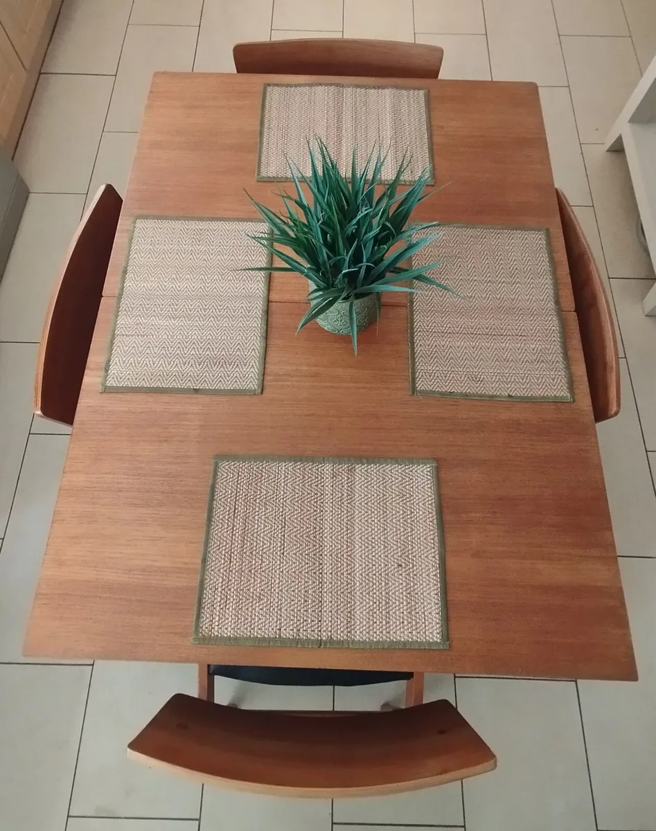 Mid century dining table and chairs - Image 3