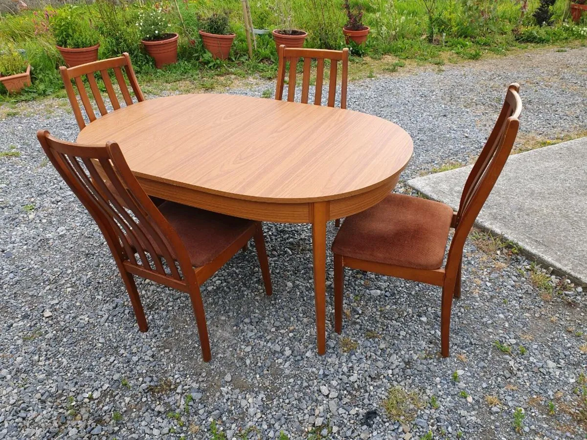 Mid century teak dining stonehill stateroom new! - Image 1