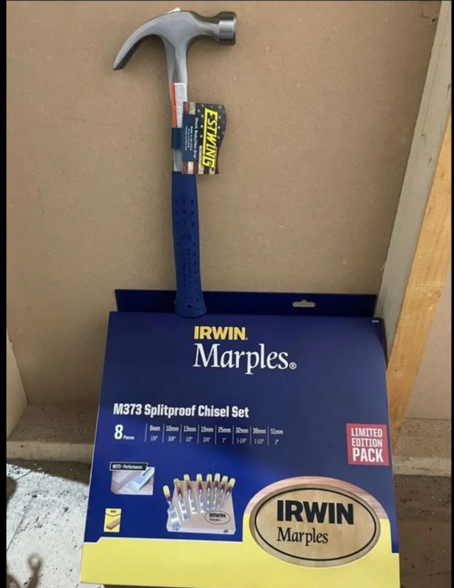 Marples 8 chisels / estwing hammer new