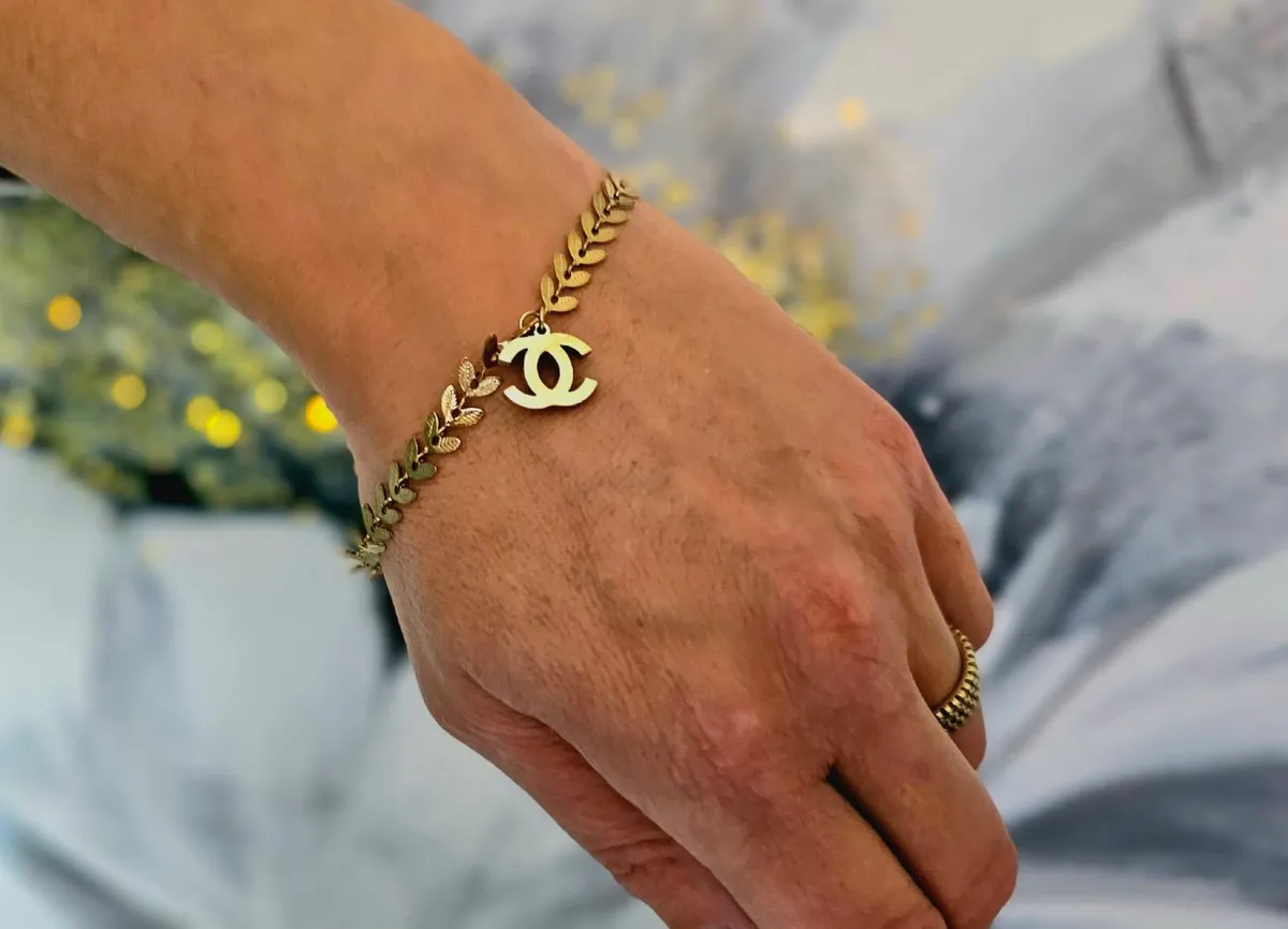 Leaf bracelet stainless steel - Image 1