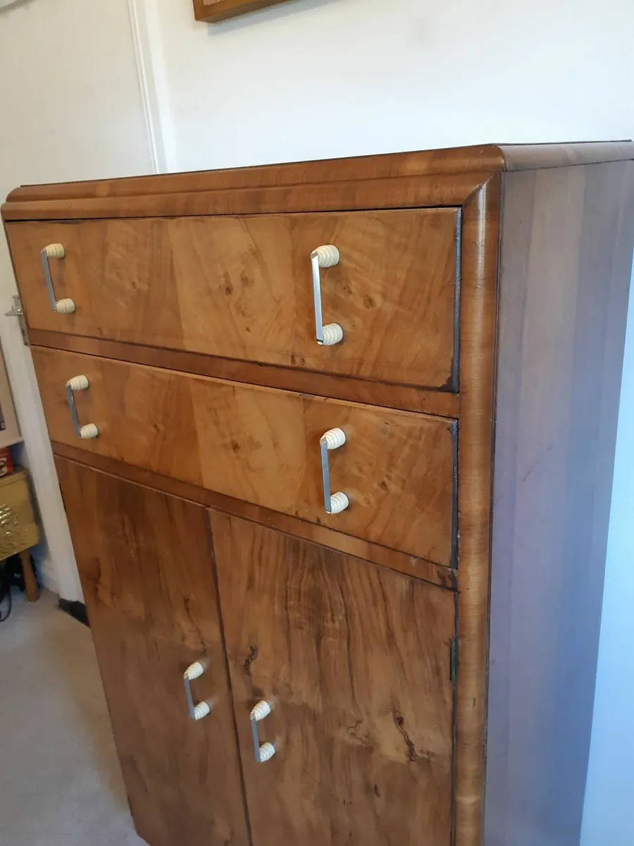 Lovely Art Deco 2 Drawer Cabinet - Image 3