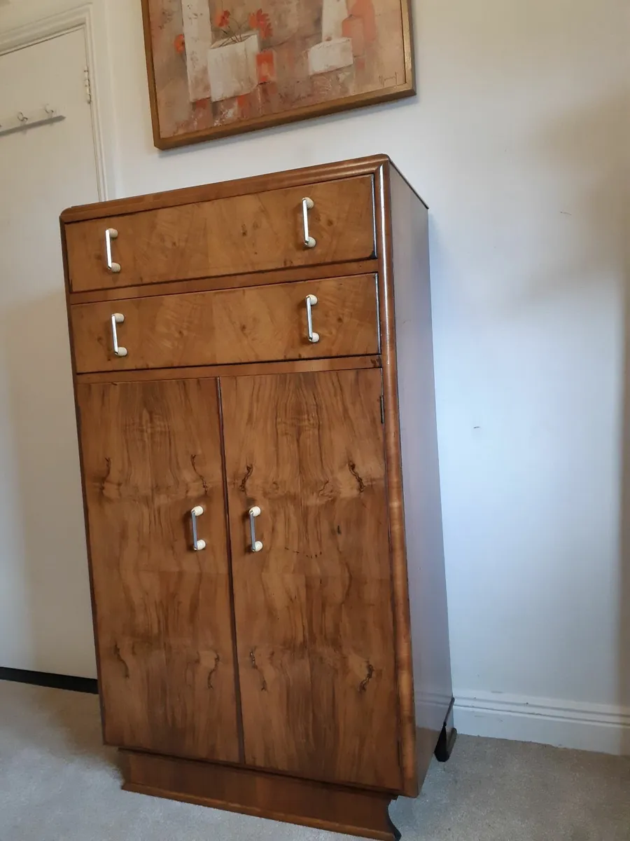 Lovely Art Deco 2 Drawer Cabinet - Image 1