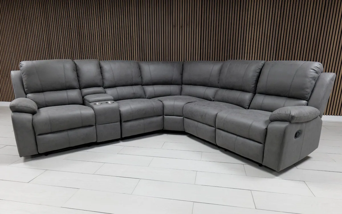 Vancouver Grey Technology Fabric Recliner Sofa - Image 1