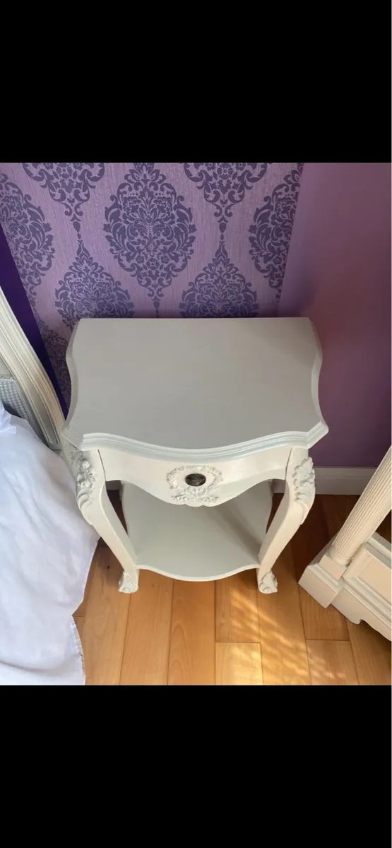 Antique Wooden Bedside Locker - Image 2