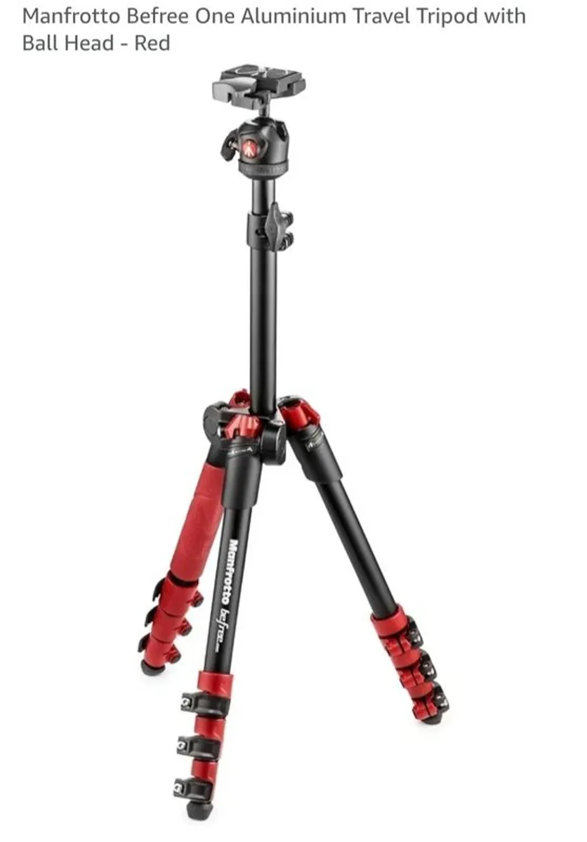 Manfrotto aluminum tripod with travel case - Image 1