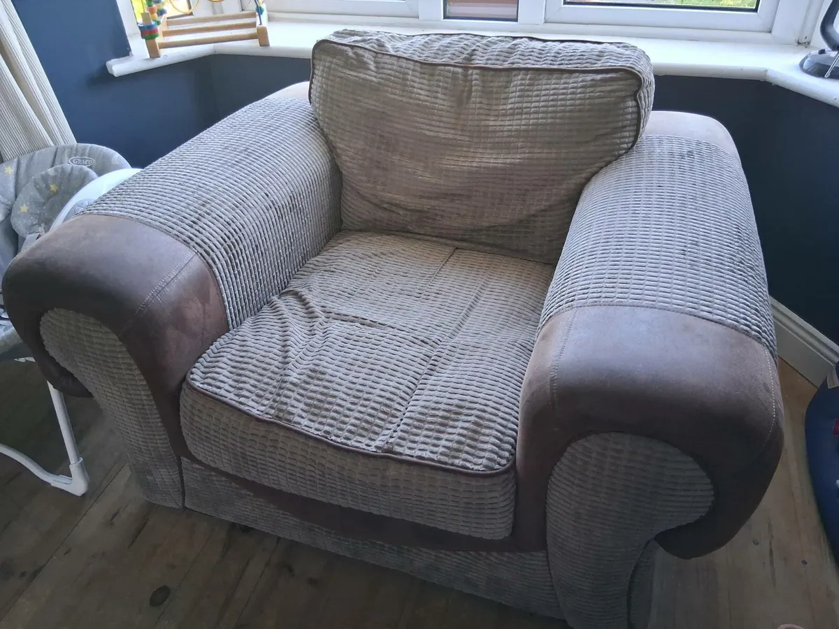 Free 3 seater couch and chair - Image 2