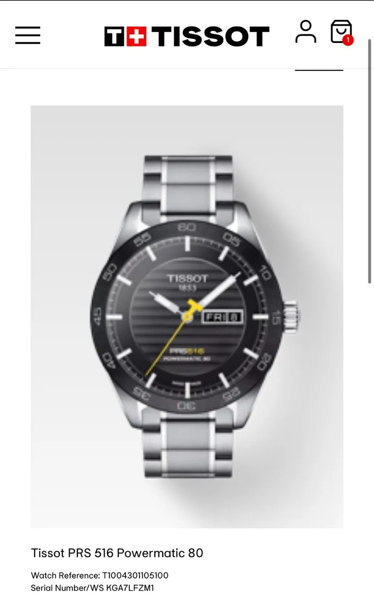 Tissot PRS 516 automatic watch - Image 1