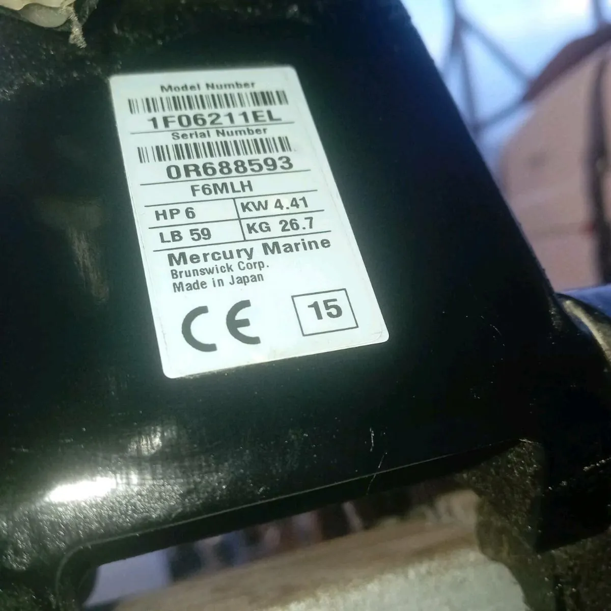 6HP Mercury & Liferaft - Image 2