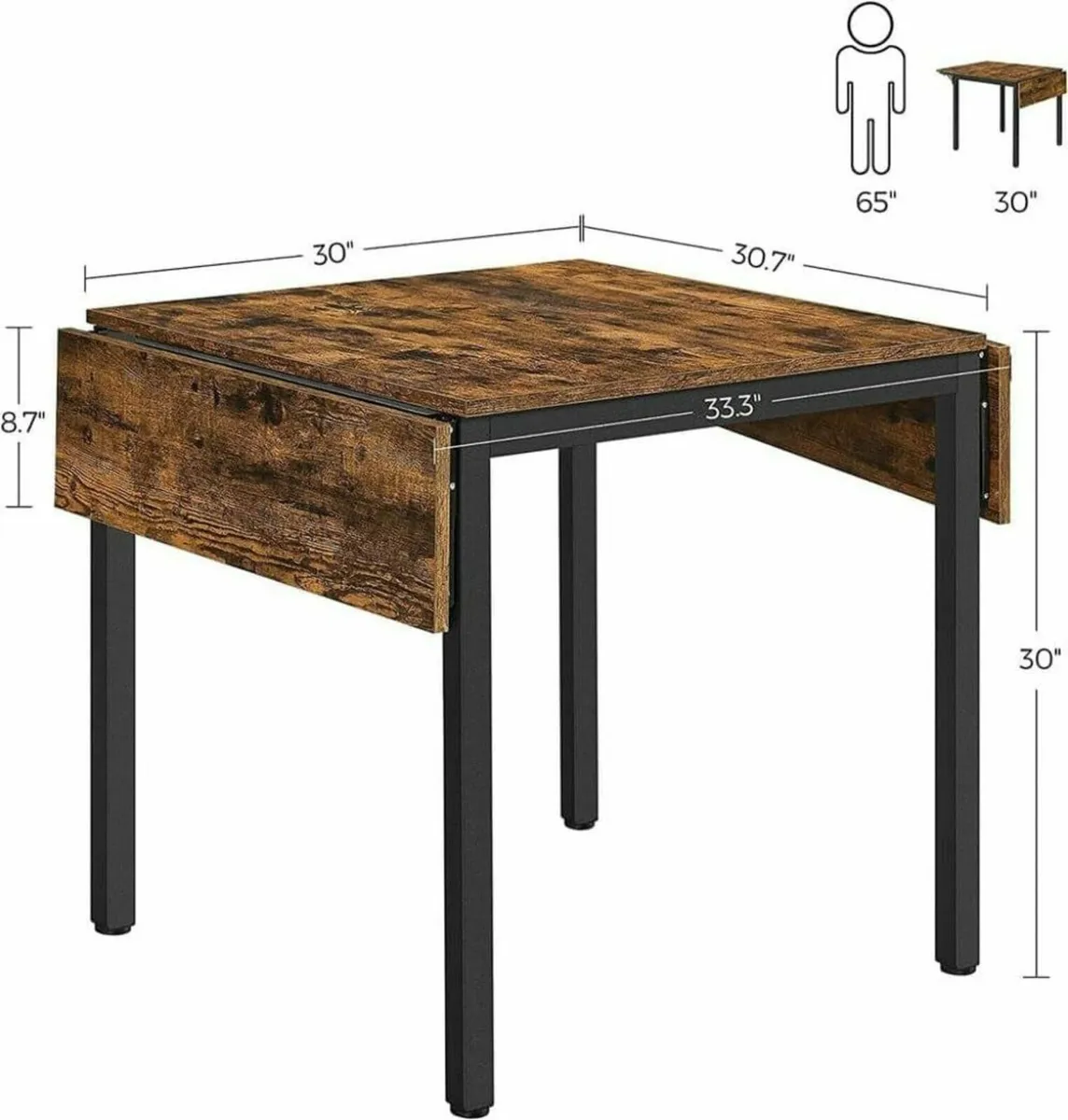 New Industrial Folding Kitchen Table - FREE P&P - Image 3