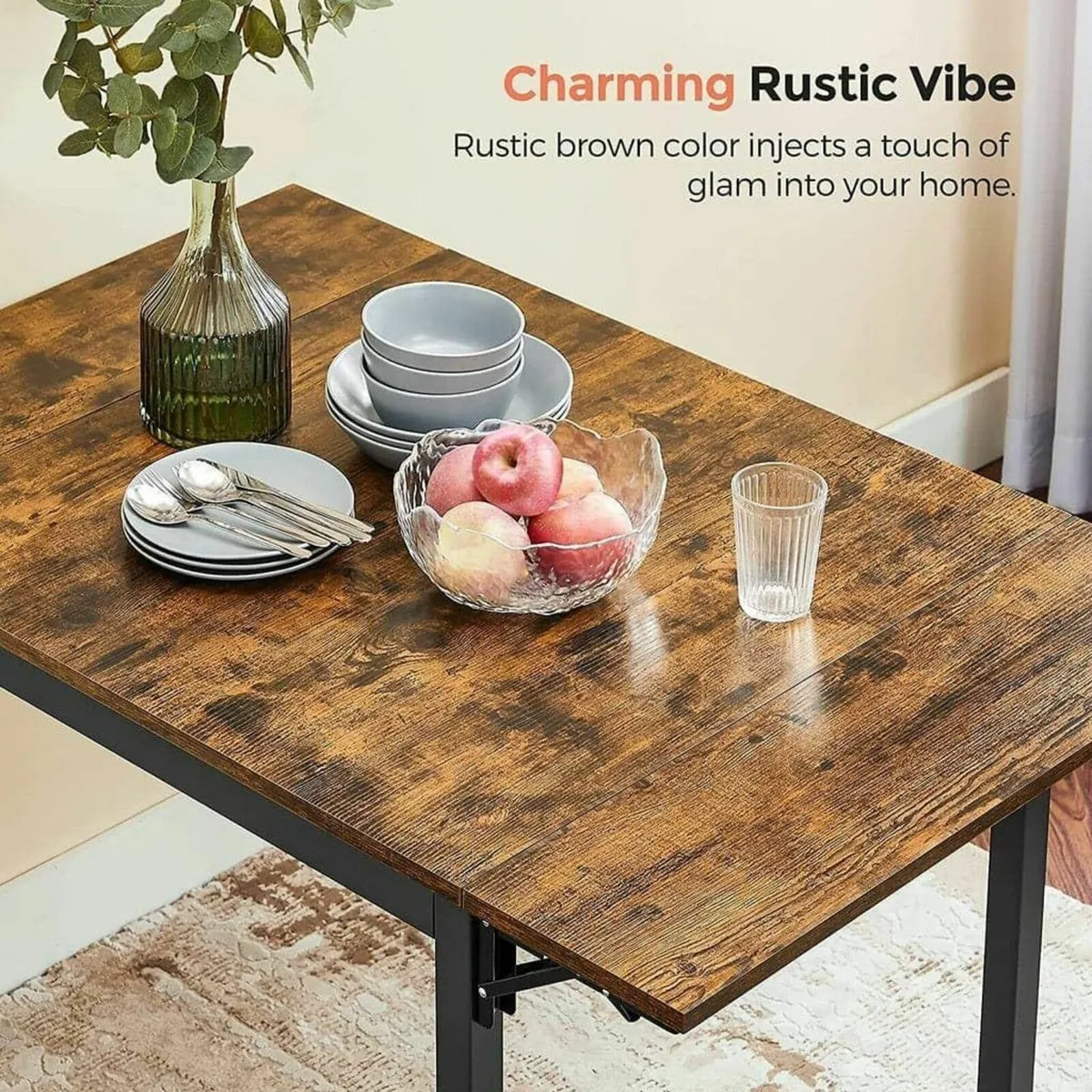 New Industrial Folding Kitchen Table - FREE P&P - Image 1