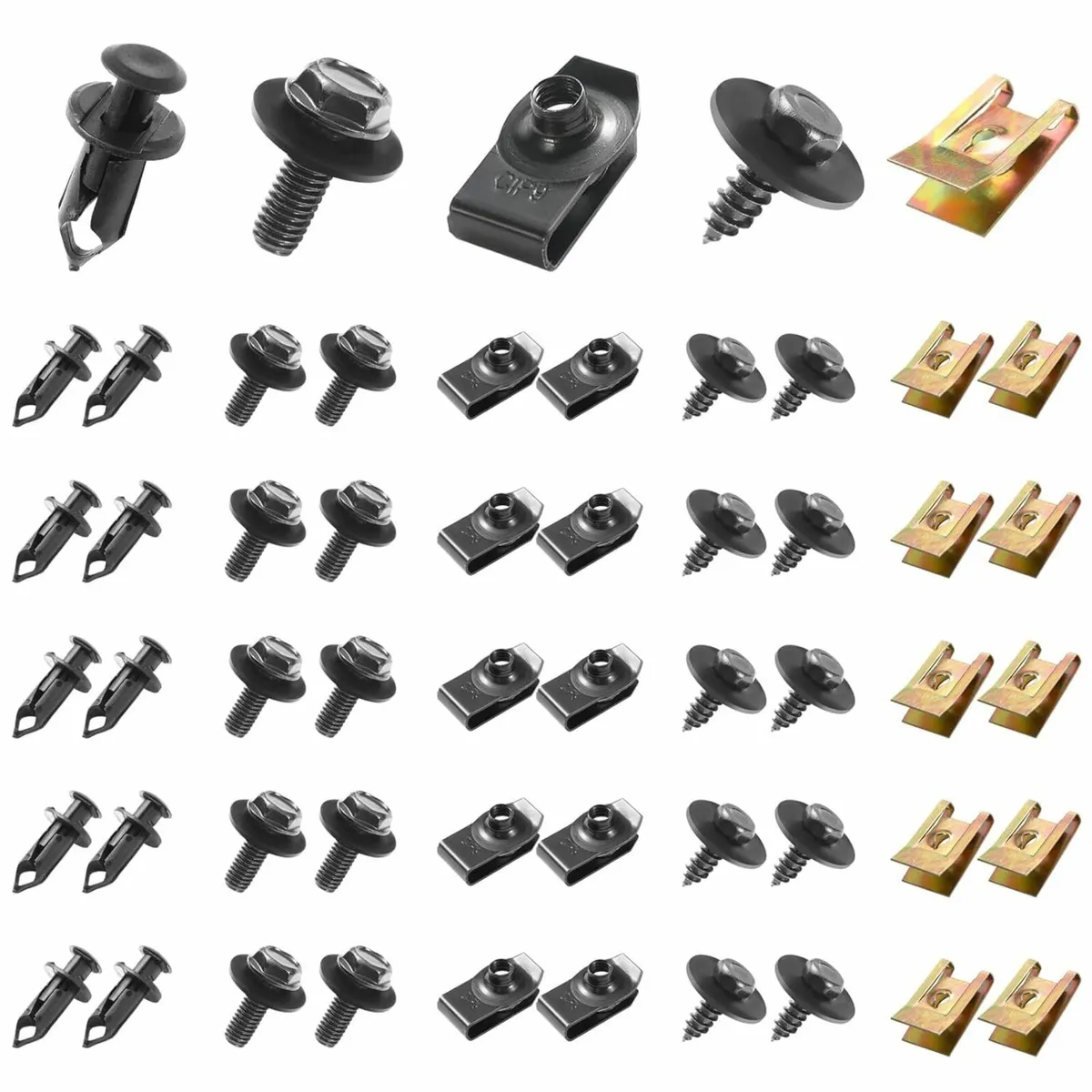 100PCS Car Screws and Bolts, Undertray Screws,Auto