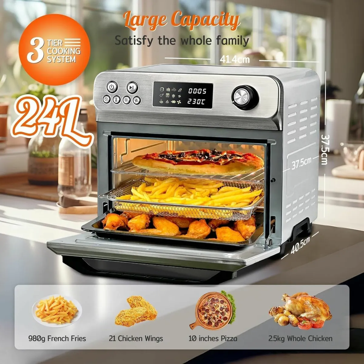 24L Air Fryer Oven Rotisserie Large grill bbq - Image 4