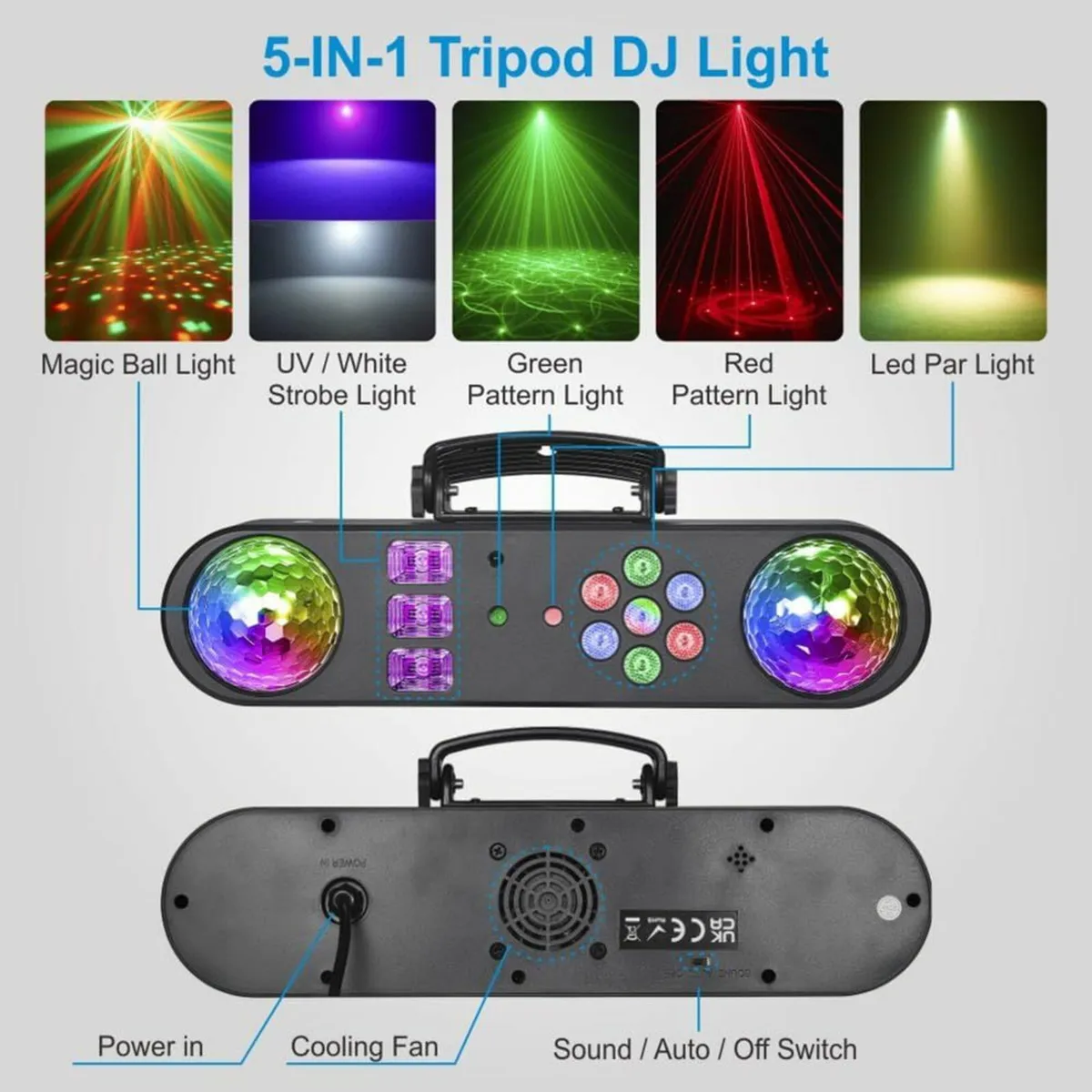 LED DJ Stand Light Disco Party DJ Stage Lighting - Image 3