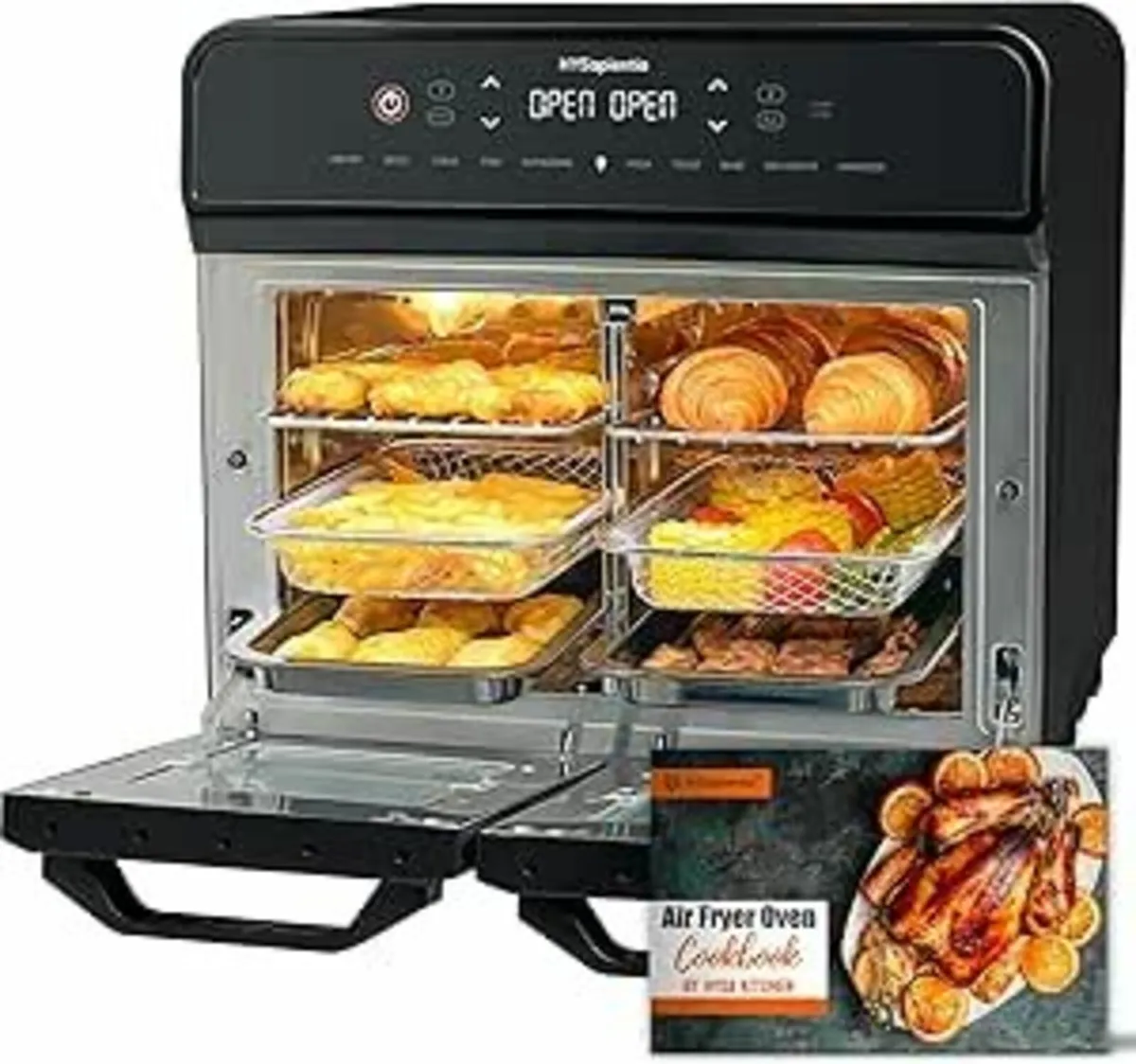 22L Dual Zone Air Fryer Oven Large grill Stainless - Image 2